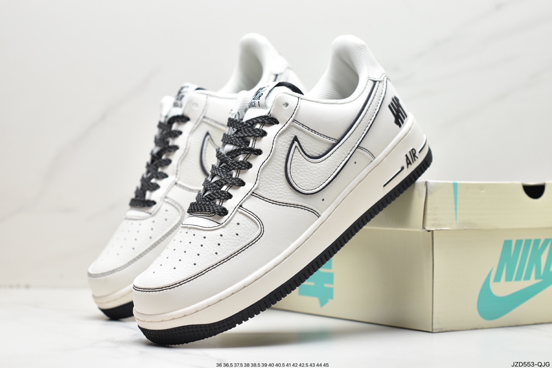 140 定制联名美潮鼻祖品牌UNDEFEATED x Nike Air Force 1′07”Beige/Black 3M”空军一号HL5263