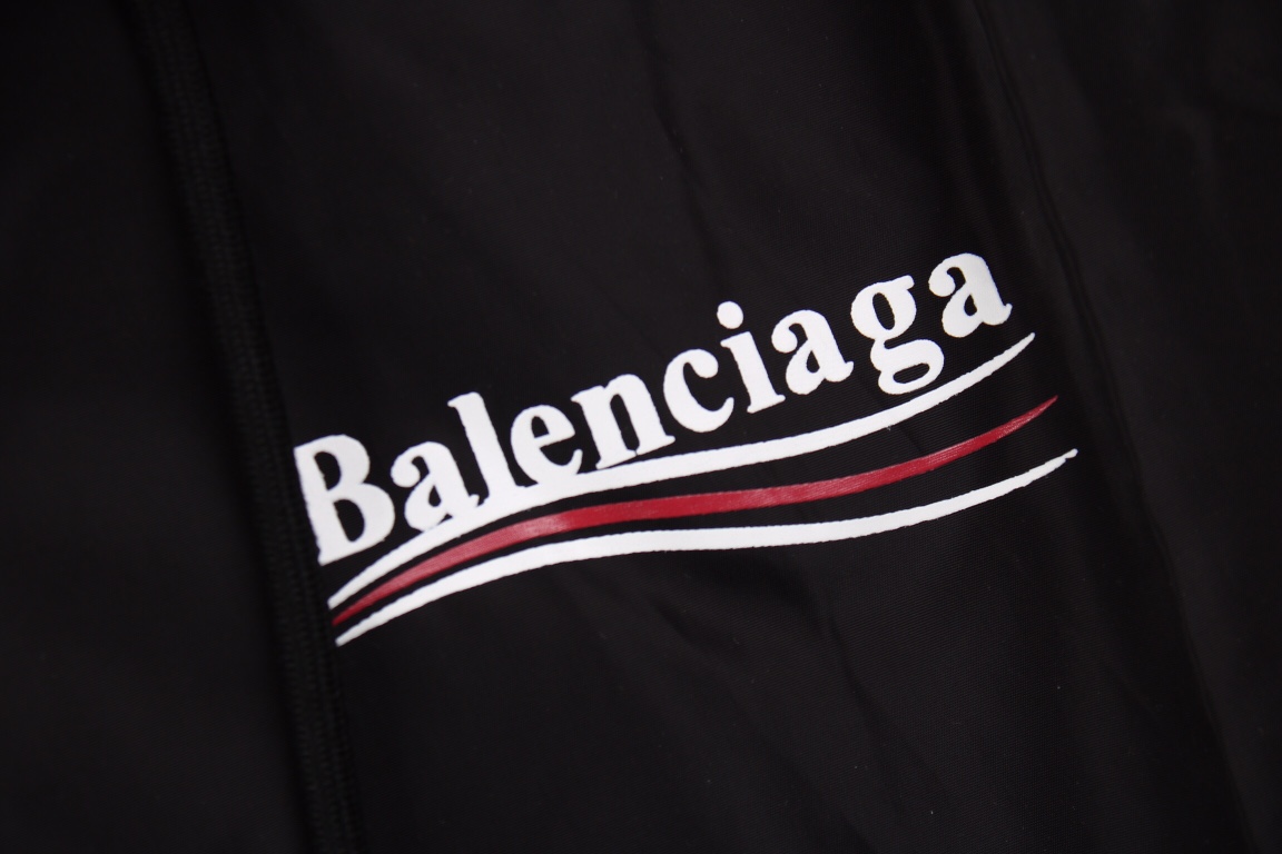 380 Balenciaga/巴黎世家 22Fw经典可乐海浪印花防水冲锋衣夹克