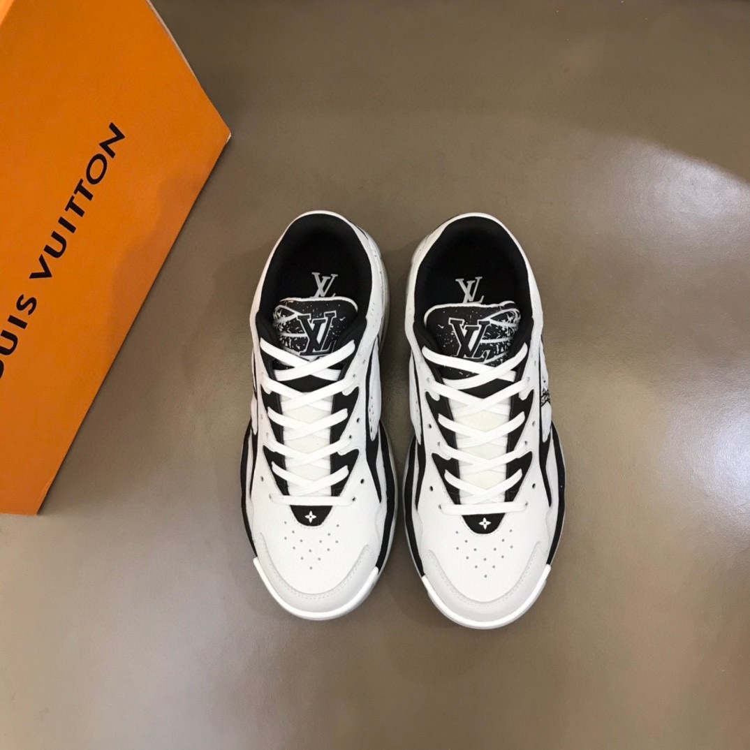 Louis Vuitton Shoes Sneakers Men Cowhide Vintage Low Tops