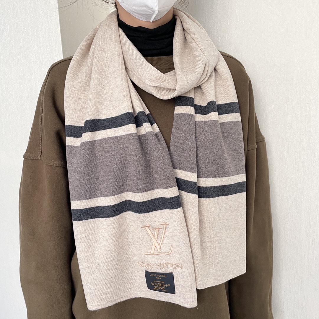 Louis Vuitton Scarf Unisex Cashmere Knitting