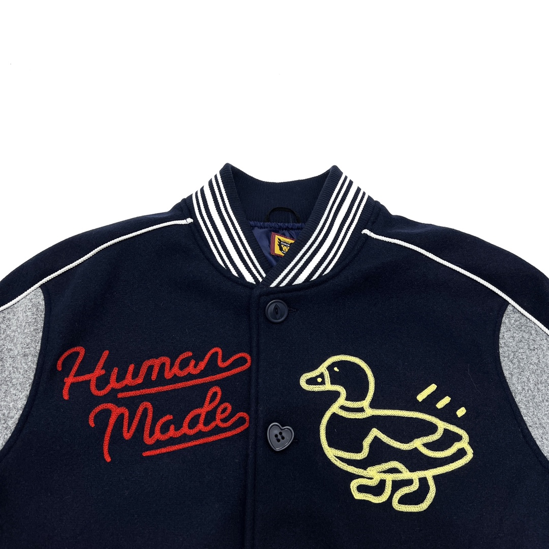 Human Made 22Fw 爱心鸭子刺绣棒球服