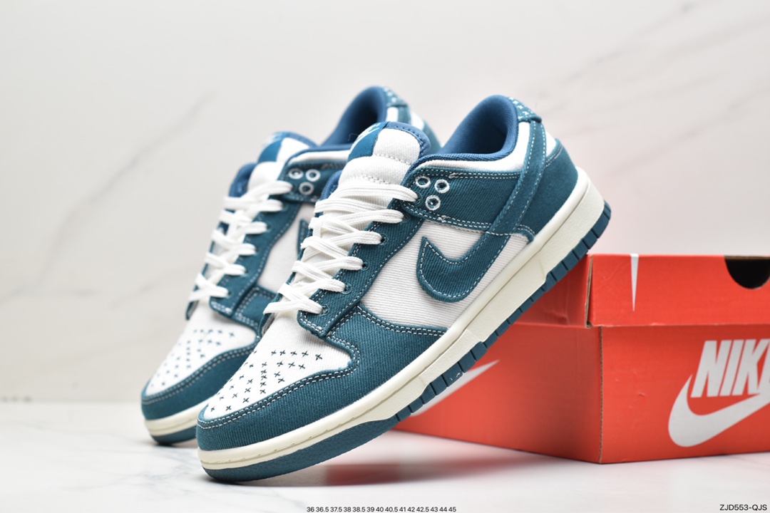 240 NIKE SB Dunk Low 单宁布白红DV0834-100