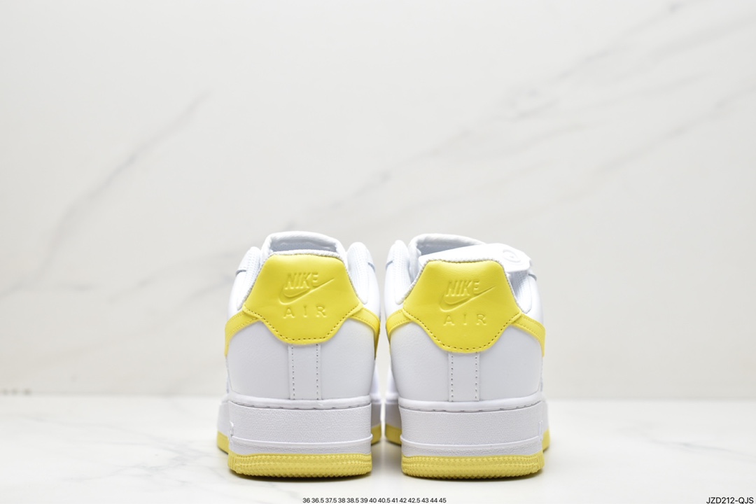 140 Nike Wmns Air Force 1 '07”White/Bright Citron”空军低帮经典“白皮柠檬黄”AH0287-103
