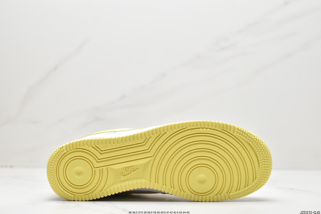 140 Nike Wmns Air Force 1 '07”White/Bright Citron”空军低帮经典“白皮柠檬黄”AH0287-103