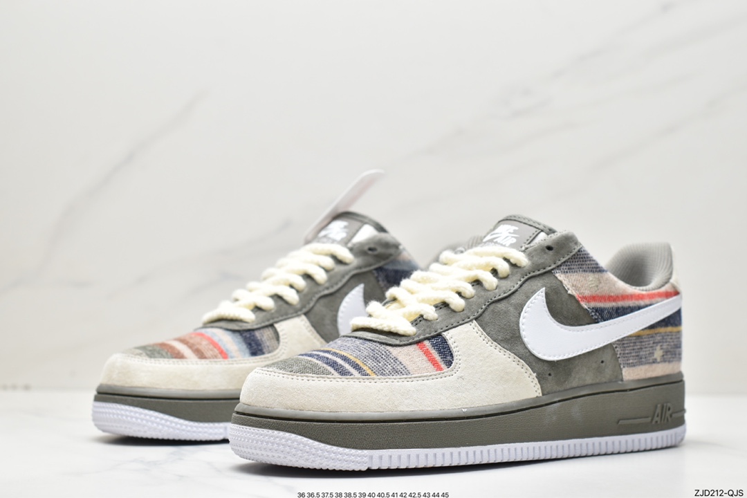 240 Nike Air Force 1'07 Low ”cardigan” 羊毛衫休闲板鞋 CW1188-222