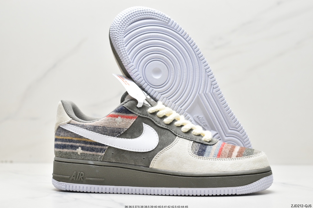240 Nike Air Force 1'07 Low ”cardigan” 羊毛衫休闲板鞋 CW1188-222