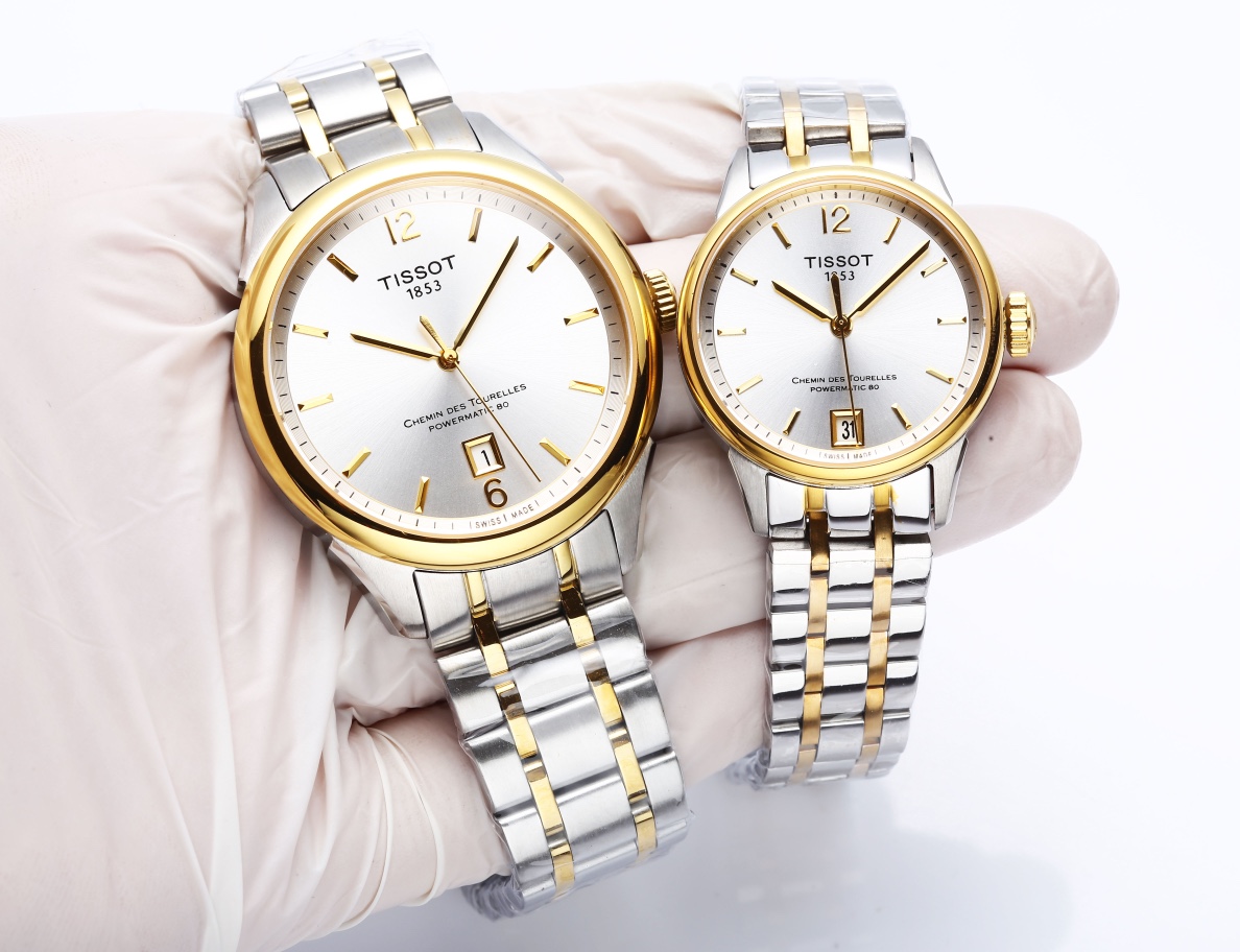 TISSOTITSOT Drew Series White Steel Gold Couple Watch T099: Elegant Design and Swiss Craftsmanship - 图片 4