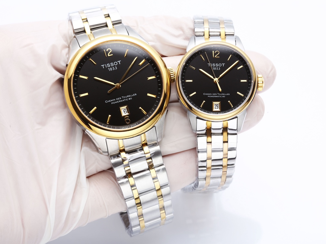 TISSOTITSOT Drew Series White Steel Gold Couple Watch T099: Elegant Design and Swiss Craftsmanship