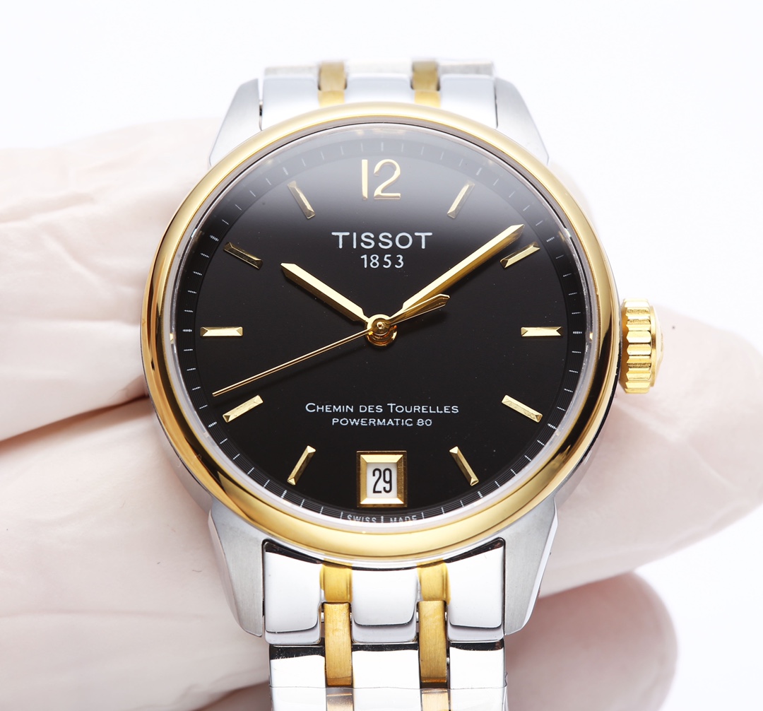 TISSOTITSOT Drew Series White Steel Gold Couple Watch T099: Elegant Design and Swiss Craftsmanship - 图片 3