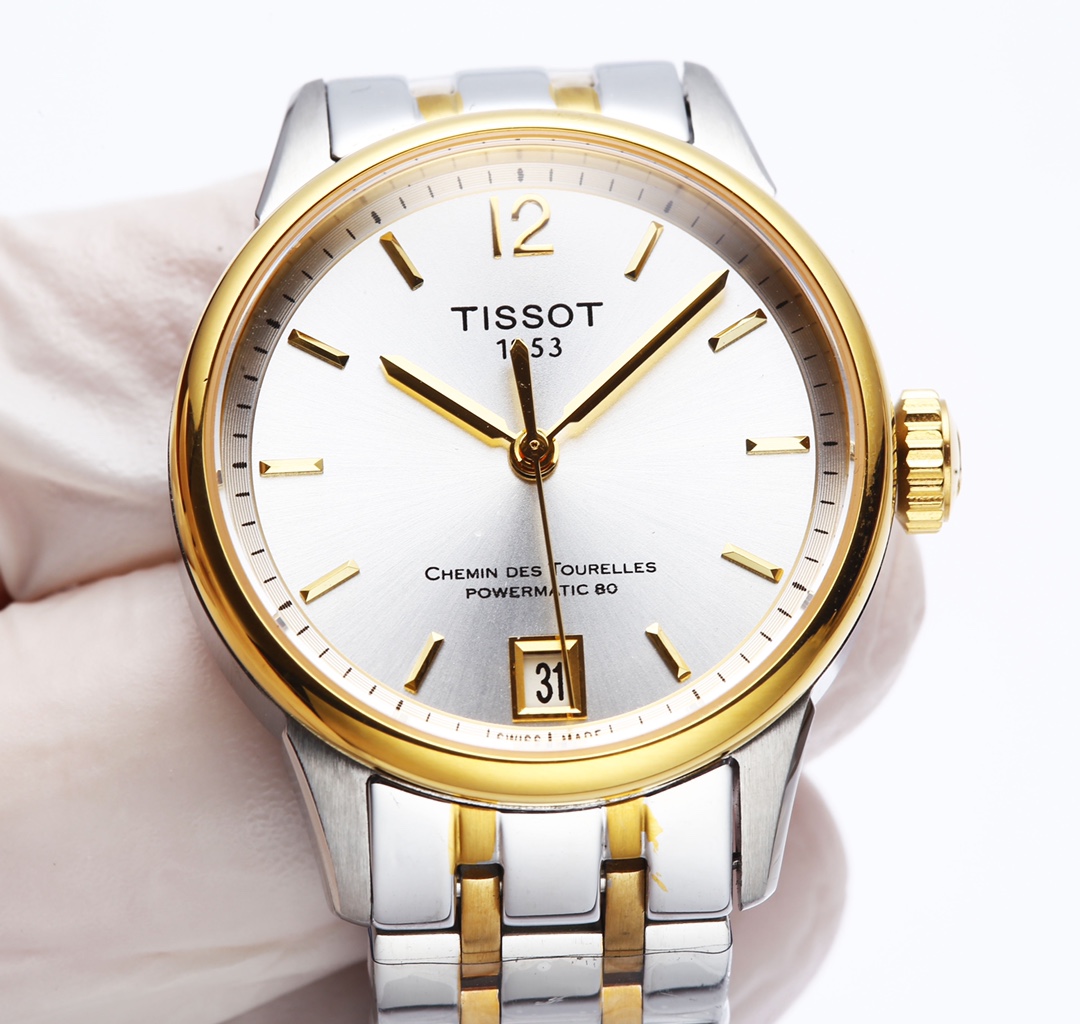 TISSOTITSOT Drew Series White Steel Gold Couple Watch T099: Elegant Design and Swiss Craftsmanship - 图片 6