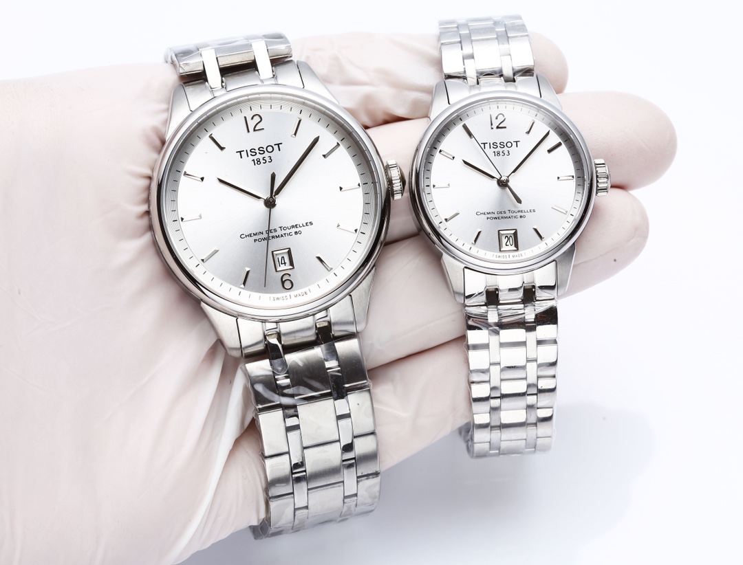 TISSOTITSOT Drew Series Couple Watch with White Steel and Sapphire Glass Mirror - 图片 3