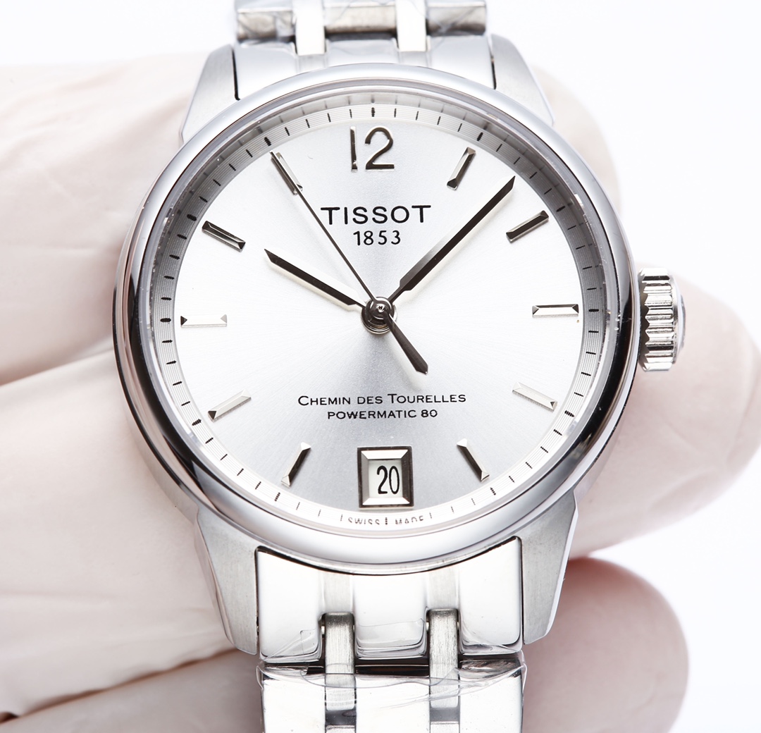 TISSOTITSOT Drew Series Couple Watch with White Steel and Sapphire Glass Mirror - 图片 4