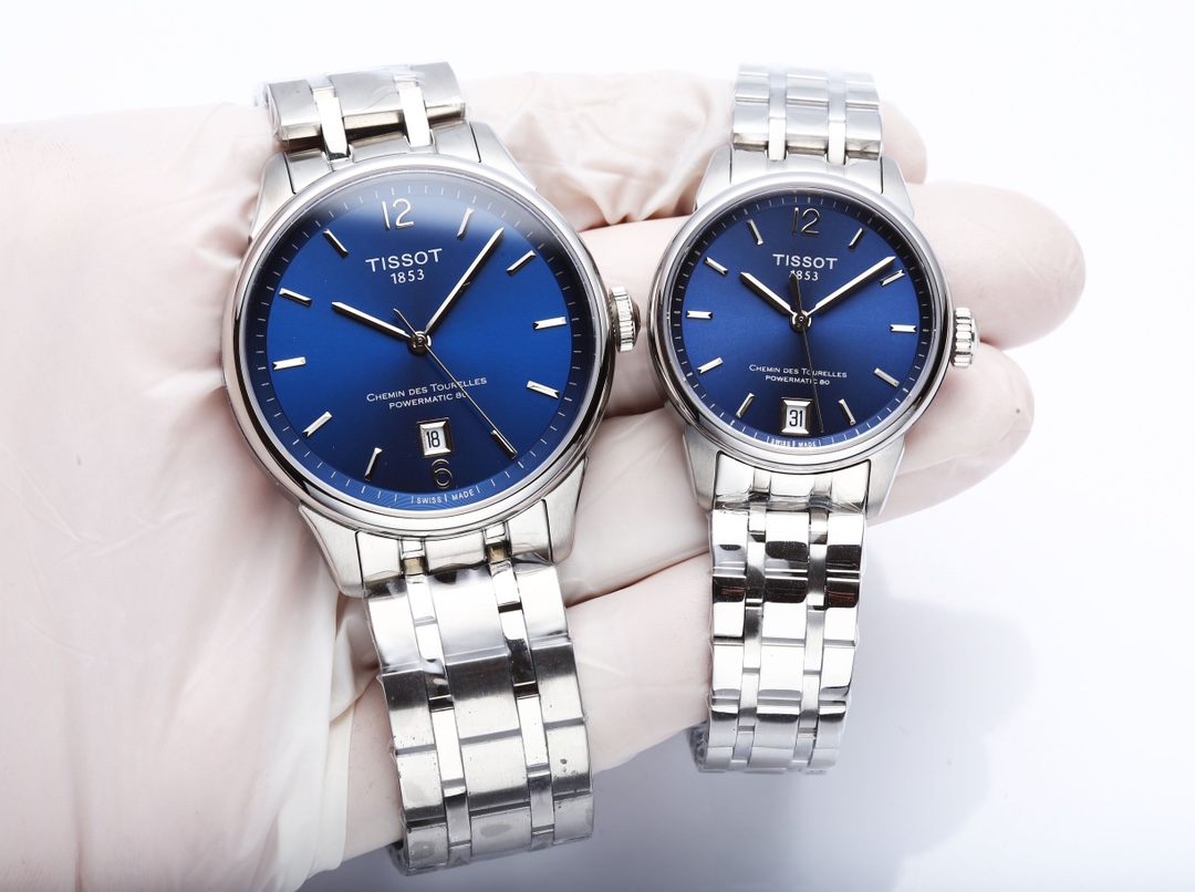 TISSOTITSOT Drew Series Couple Watch with White Steel and Sapphire Glass Mirror - 图片 1