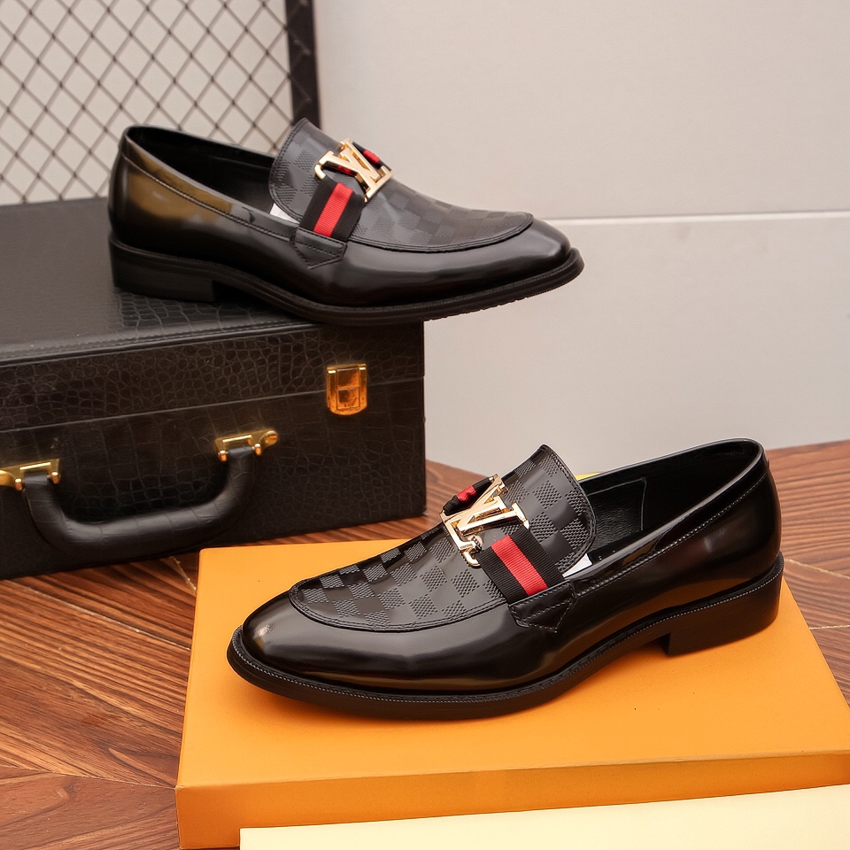 [LV] 2022 zapatos formales de negocios de gama alta estilo noble y elegante, practicidad y estilo y 