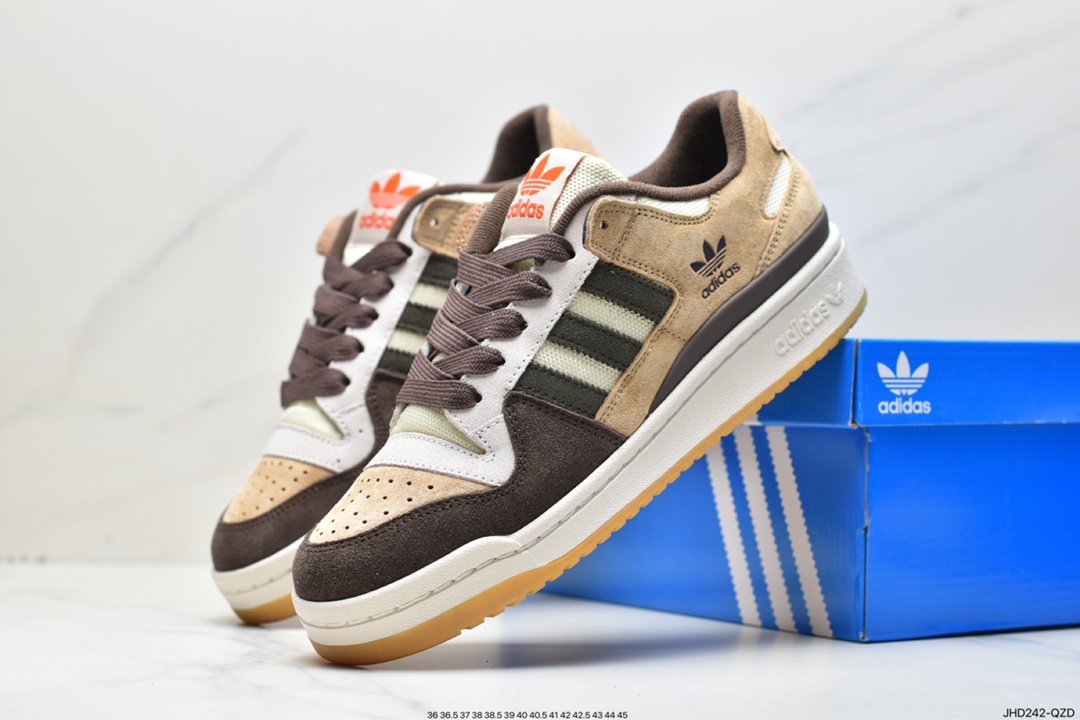 Overseas channel version original box original label Adidas Originals Forum 84 Low Tan GW4334