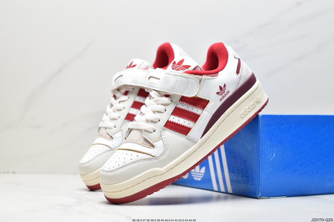 Adidas Clover Originals Forum 84 Low Roman Series Velcro Low Help HQ6937