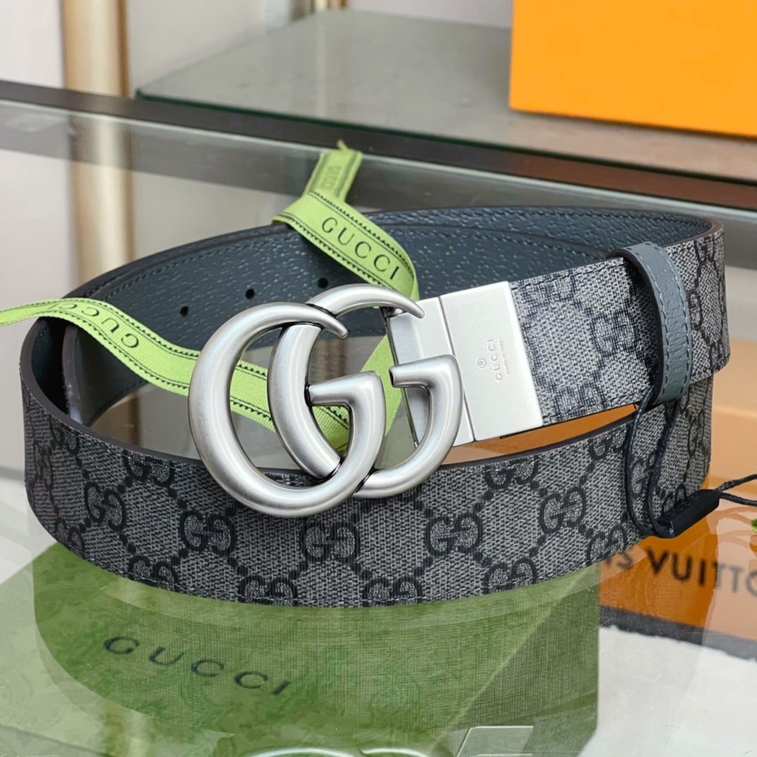 Gucci GG Supreme Pasek Kup aaa tanio
 Czarny Złoto Szary Płótno