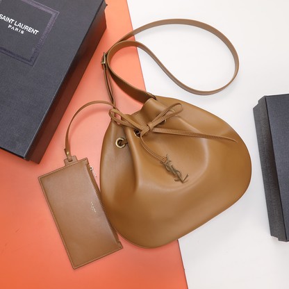 Yves Saint Laurent Handbags Bucket Bags Tote Bags Calfskin Cowhide