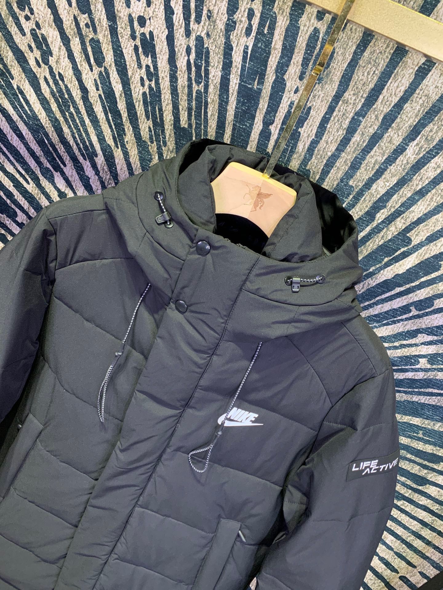 250 耐克nike 冬季爆款长版情侣款羽绒服 90%鸭绒