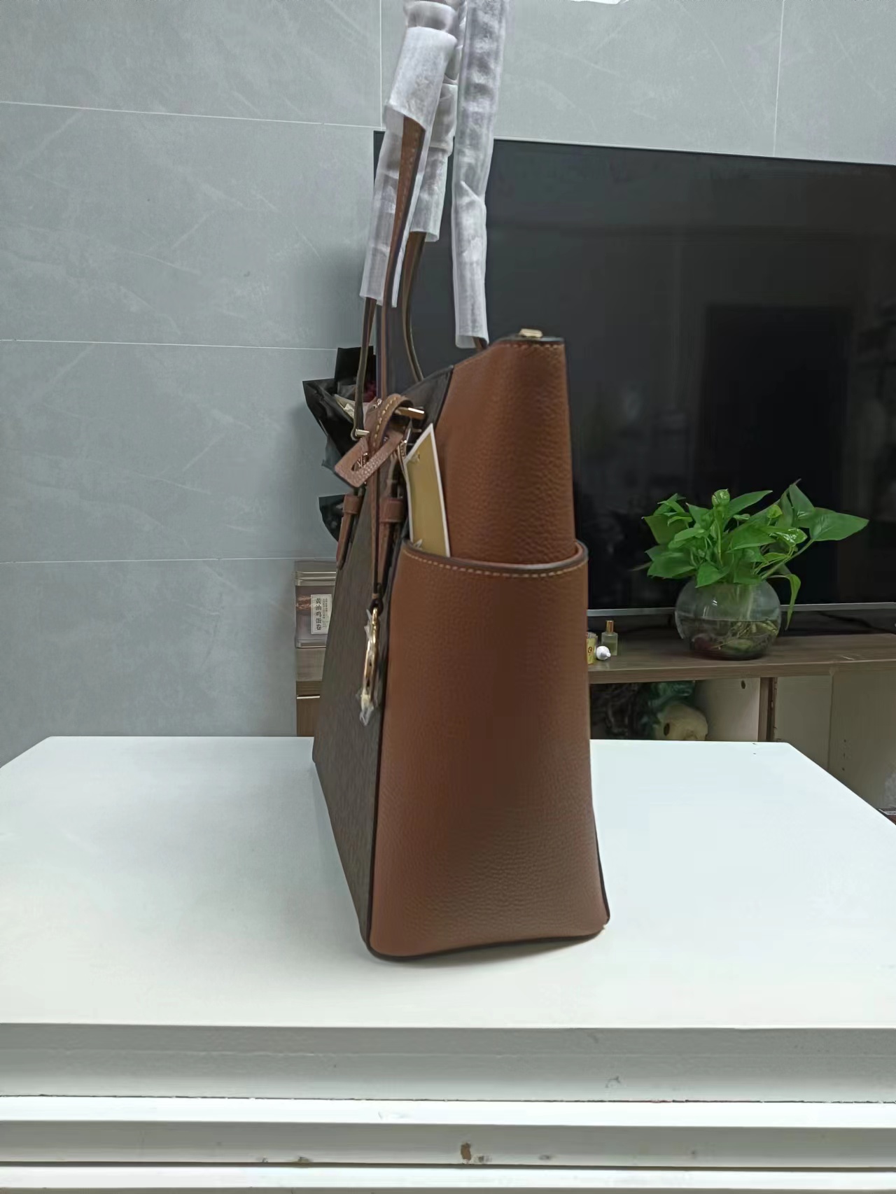 Michael Kors Mk 新款耳朵购物袋荔枝纹牛皮，托特包