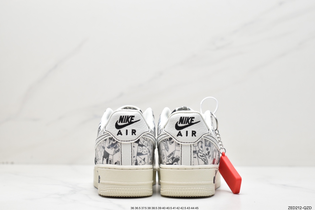 260 耐克 Air Force 1 '07 Low 定制黑白涂鸦ZG0088-812