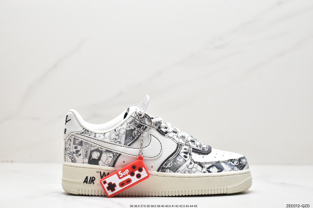 260 耐克 Air Force 1 '07 Low 定制黑白涂鸦ZG0088-812