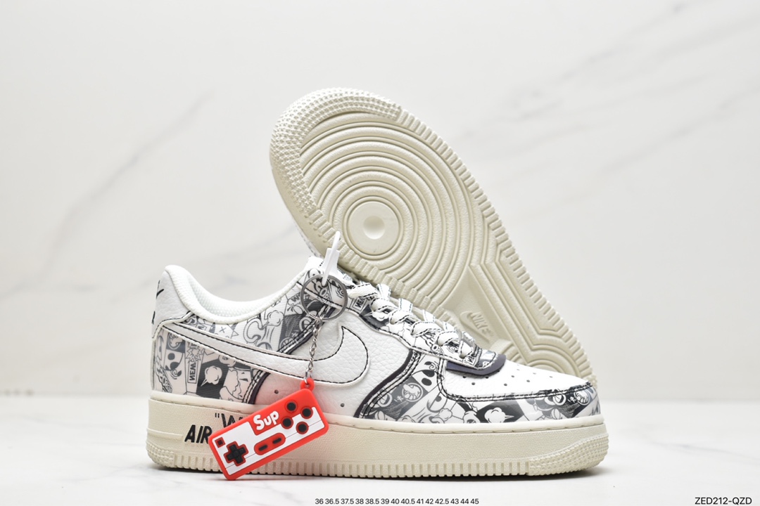 260 耐克 Air Force 1 '07 Low 定制黑白涂鸦ZG0088-812