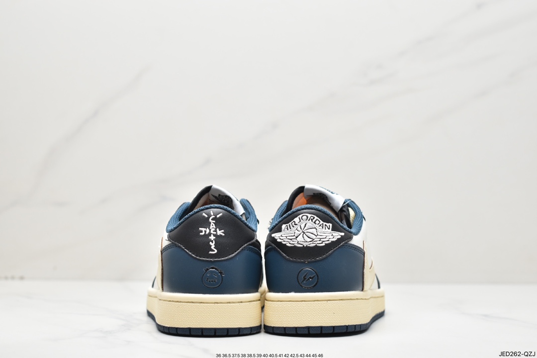 150 Fragment x Travis Scott x Air Jordan 1 Low 三方联名闪电倒钩低帮DM7866-400