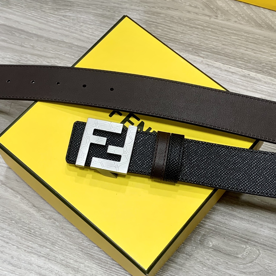 [Fendi Belts]FENDl Fendi Width 40MM Double sided original calfskin with a sing
