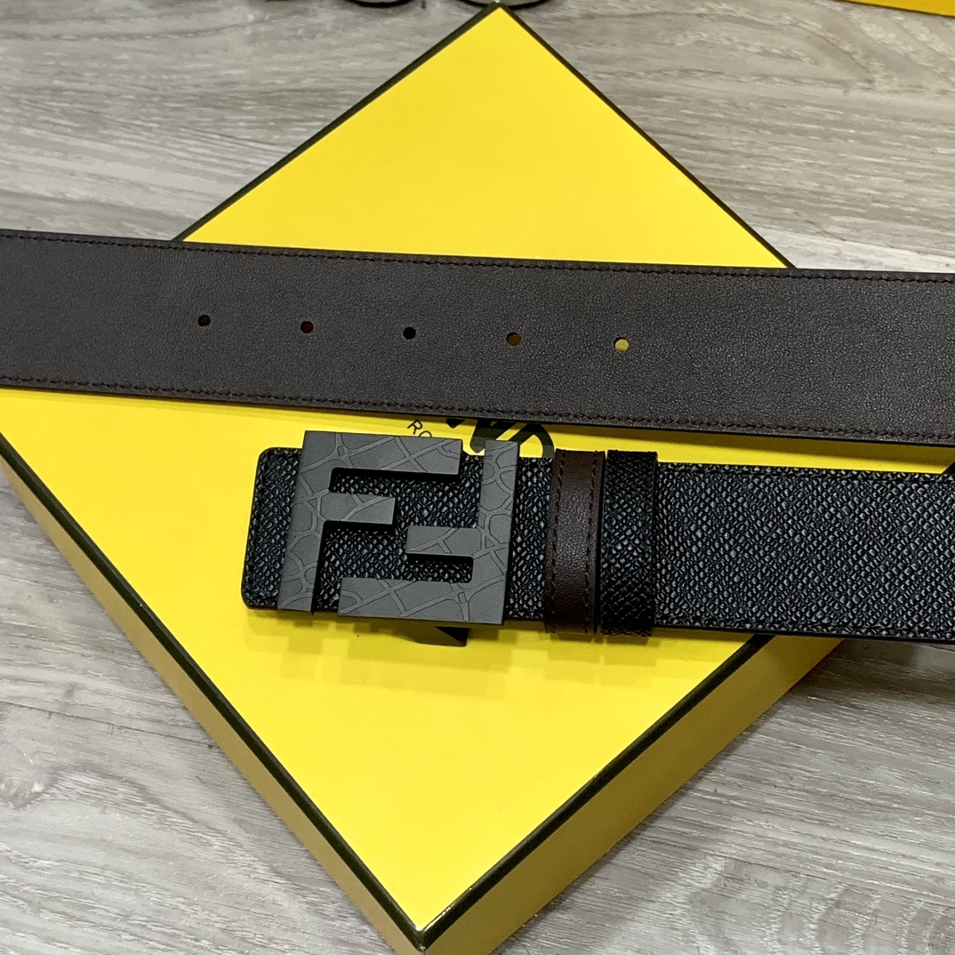 [Fendi Belts]FENDl Fendi Width 40MM Double sided original calfskin with a sing