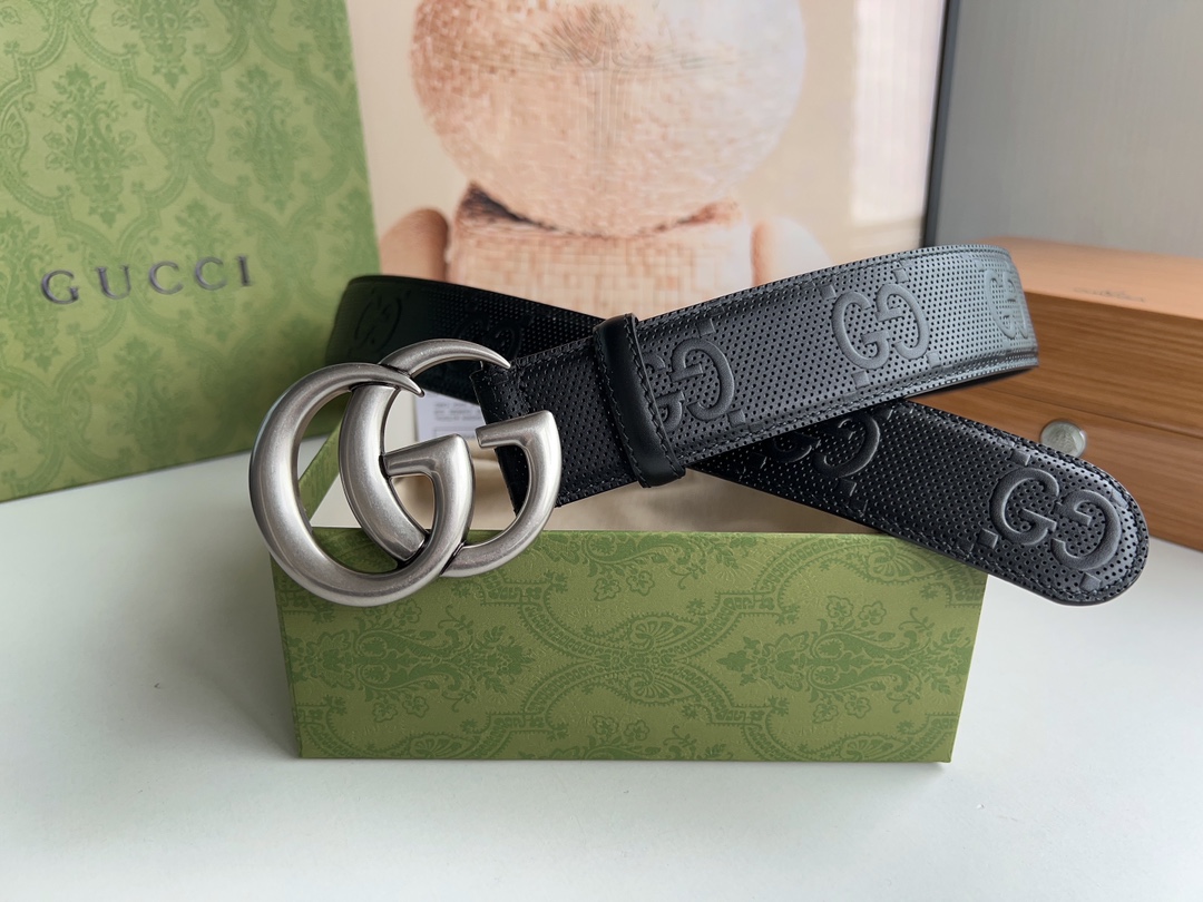 “GG 4.0 cm Fire Belt: Classic and Elegant Men’s Fashion Accessory” - 图片 2