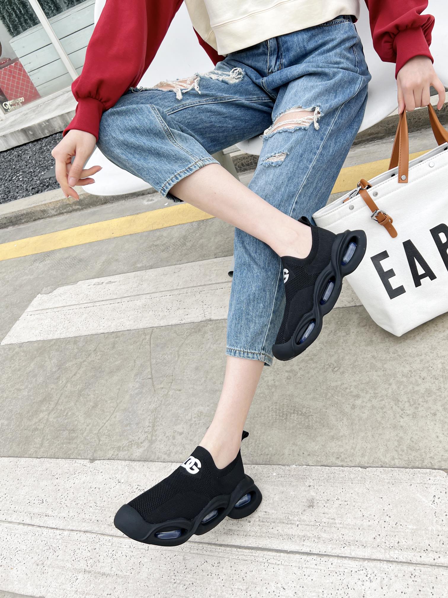 B8159260 Dugarbana D&G Wave Series Couple’s Sneakers with Air Cushions - 图片 4