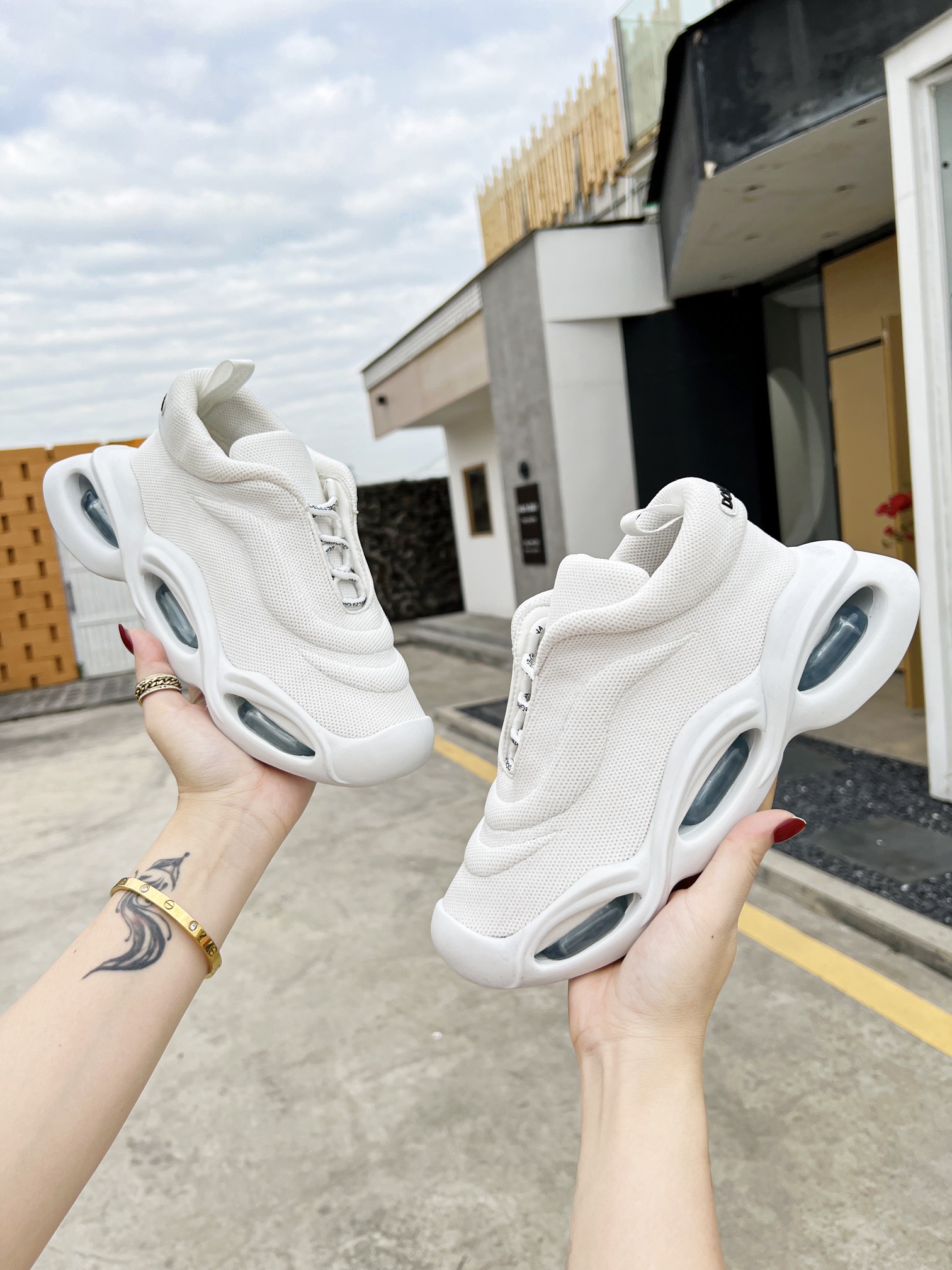D&G Wave Series Knitting Socks Sneakers with Air Cushions for Couples - 图片 4