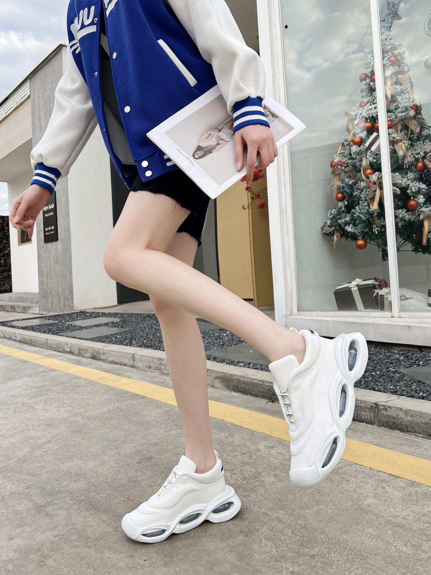 D&G Wave Series Knitting Socks Sneakers with Air Cushions for Couples - 图片 9