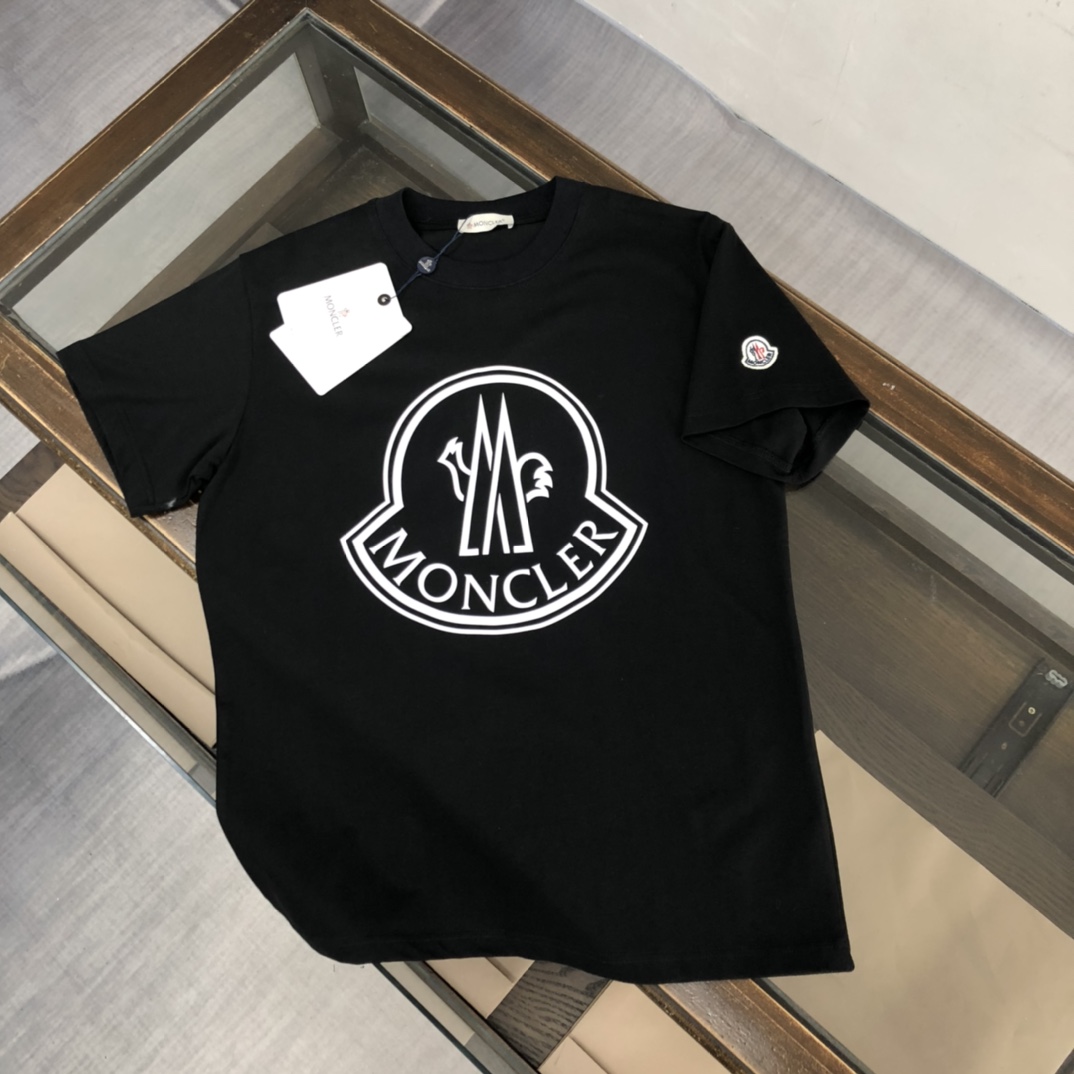 Moncler Clothing T-Shirt Buy AAA Cheap
 Black Grey White Unisex Men Spring/Summer Collection Fashion Short Sleeve