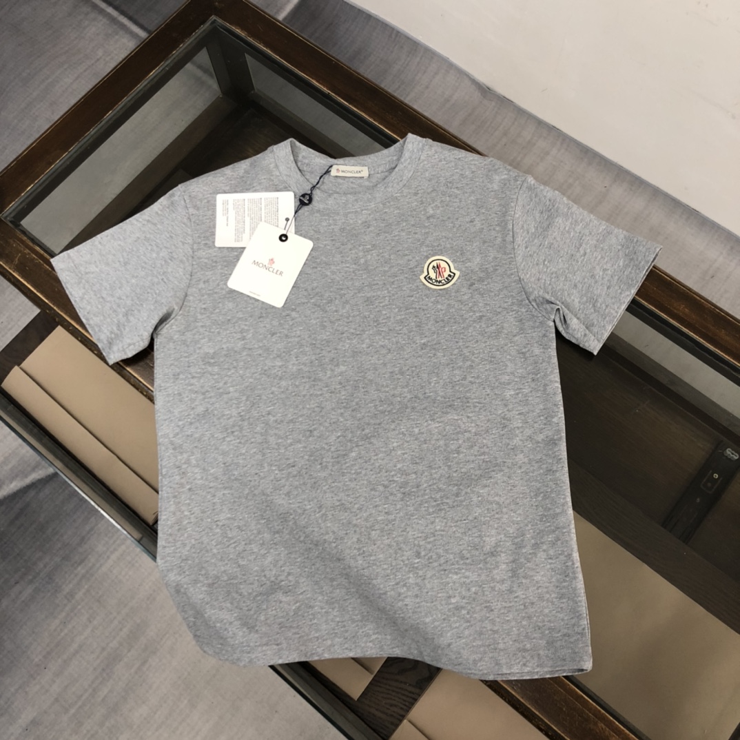 Moncler Clothing T-Shirt Black Blue Grey White Unisex Men Spring/Summer Collection Fashion Short Sleeve