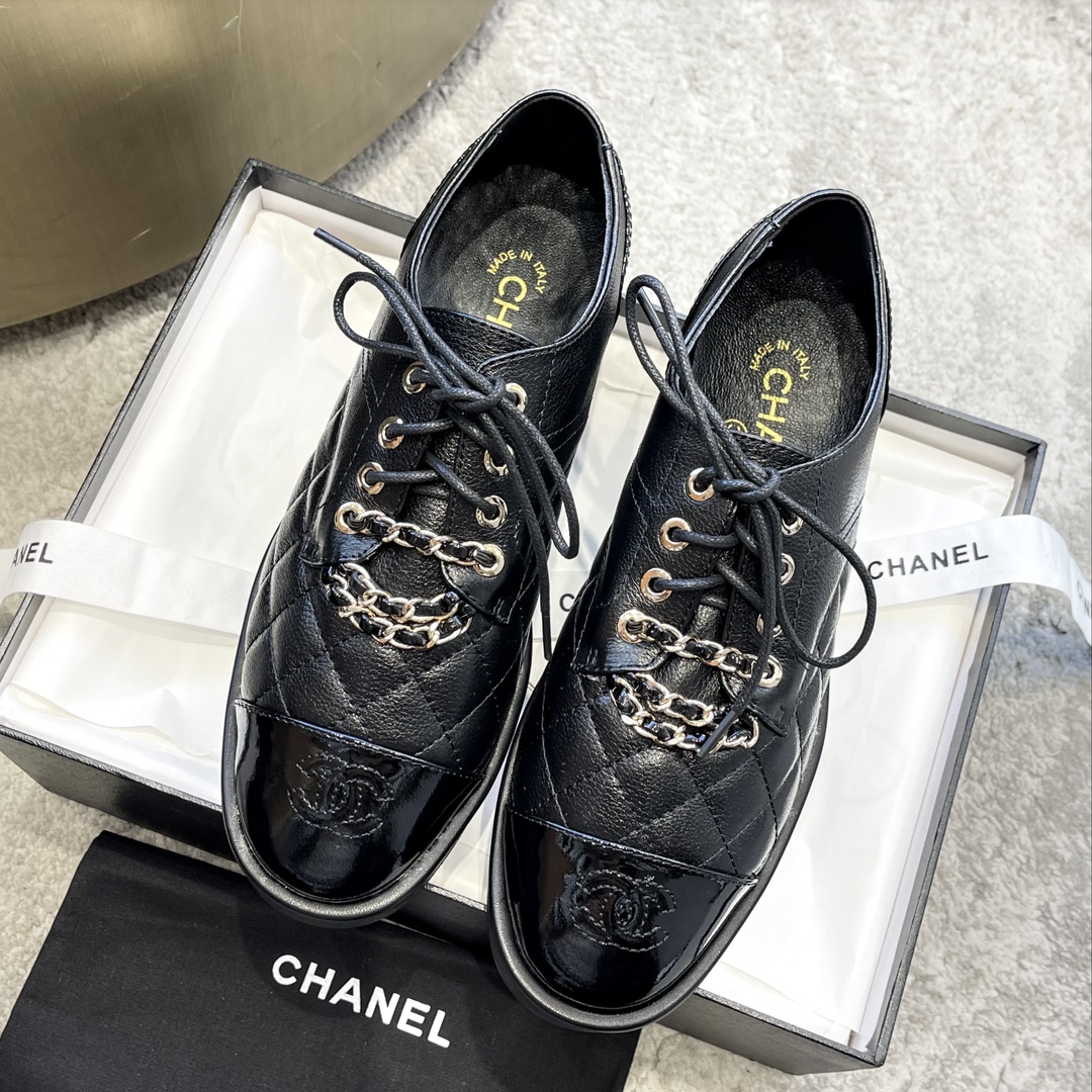 CHANEL мюли лоферы｜винтажные роскошные лоферы｜металлическая пряжка с двойной C + вощёная телячья кожа
