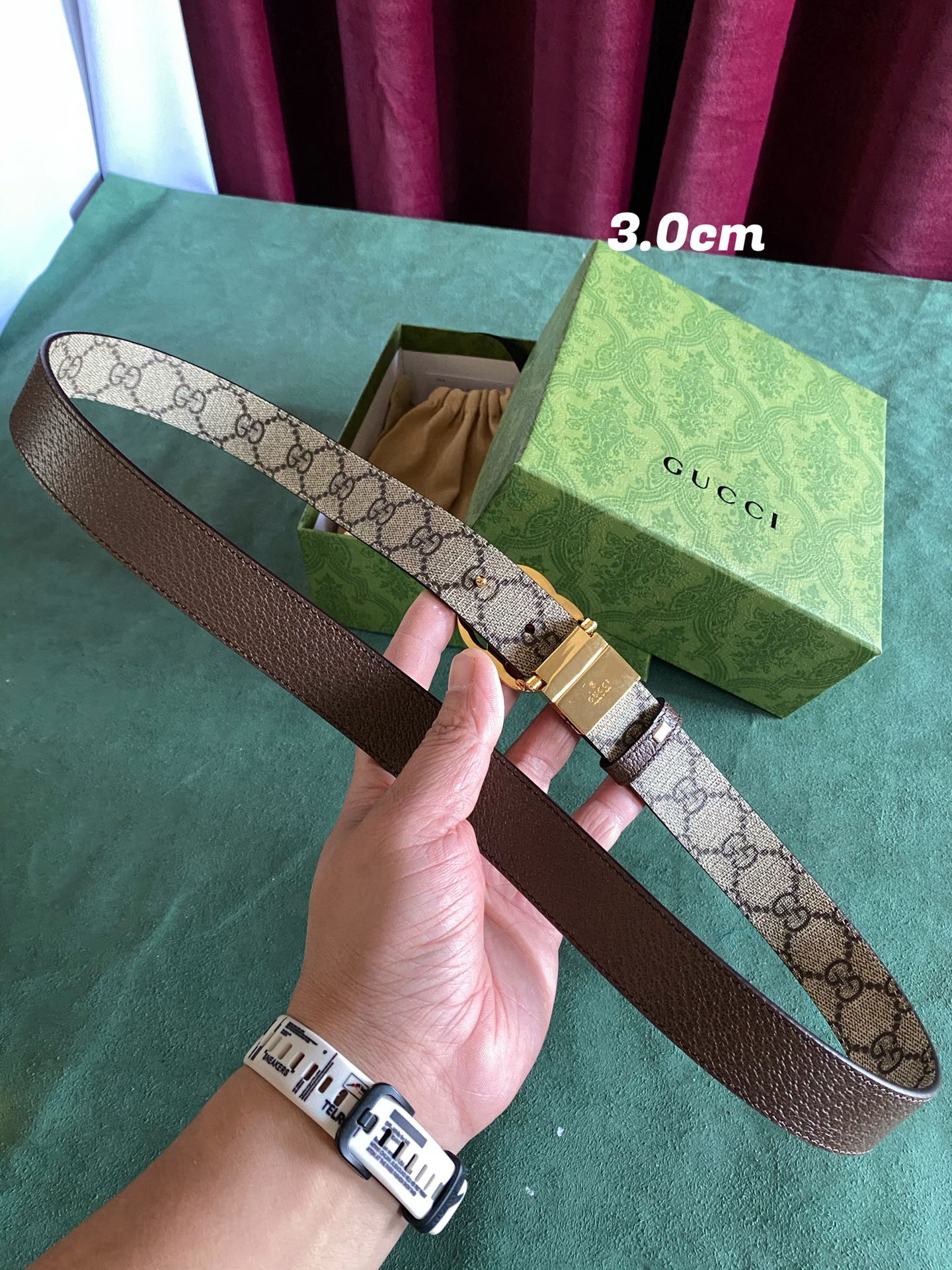 GUCCI古琦3.0宽棕色Supre