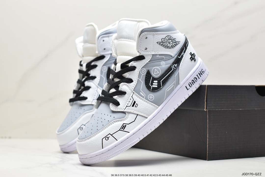 180 乔丹Air Jordan 1 Mid AJ1 乔1 中帮554724-411