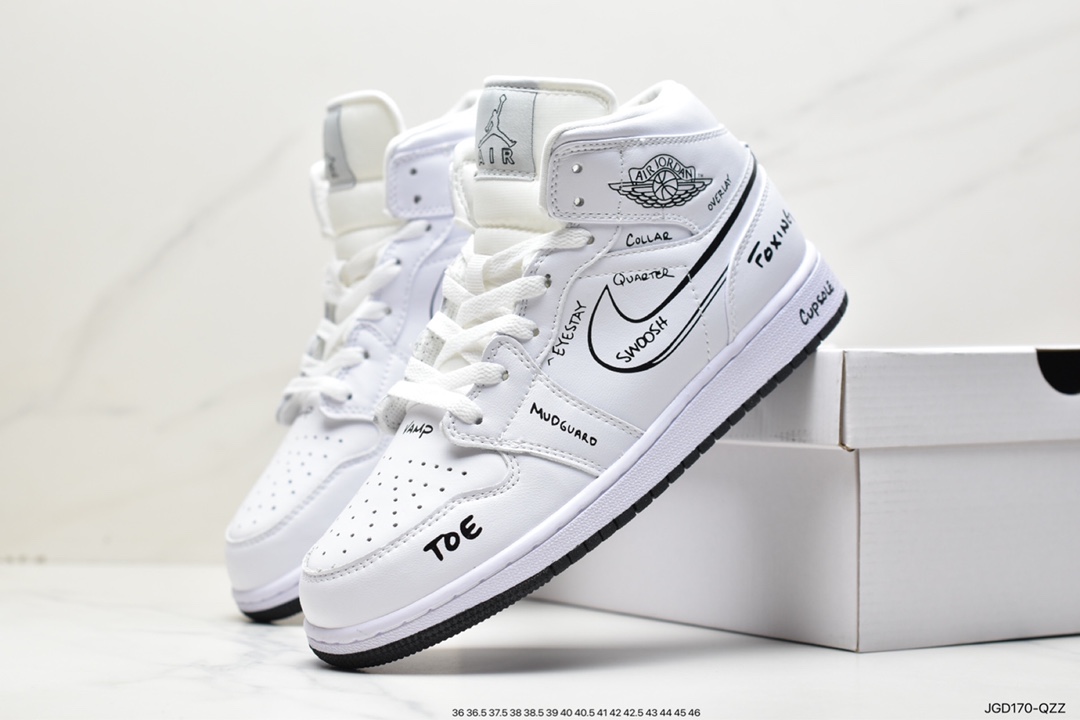 180 乔丹Air Jordan 1 Mid AJ1 乔1 中帮554724-411