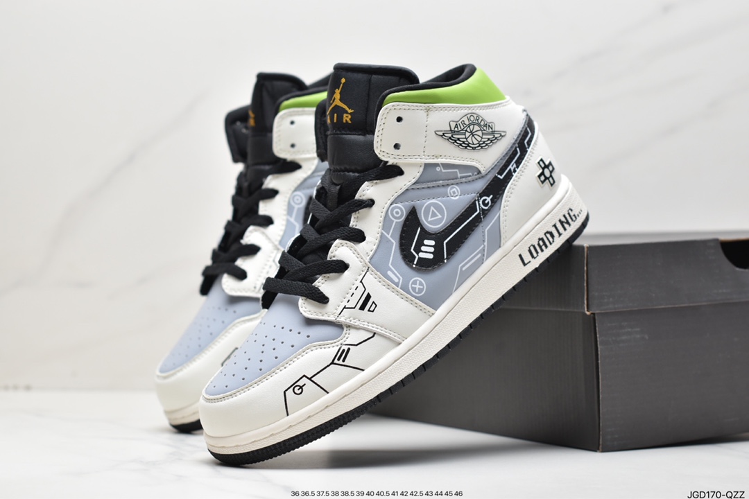 180 乔丹Air Jordan 1 Mid AJ1 乔1 中帮554724-411