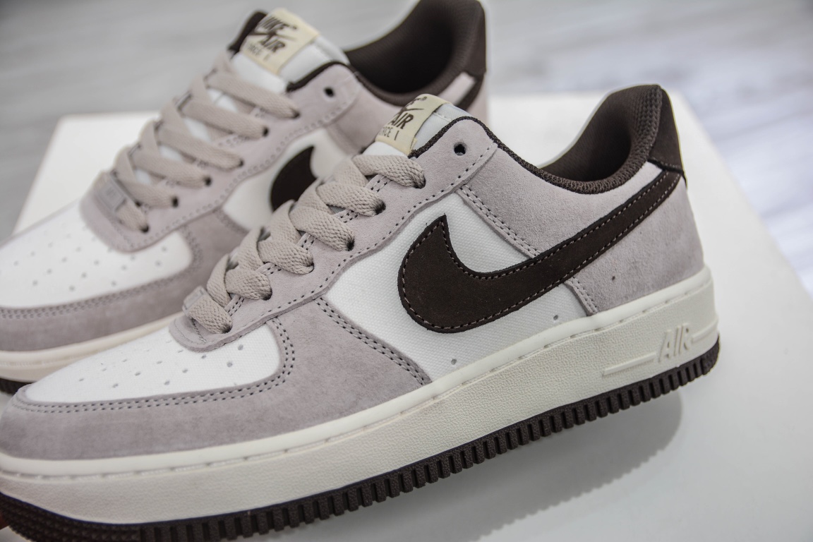 240 Nike Air Force 1 Low 07 灰棕 空军一号低帮休闲板鞋 NT9988-918
