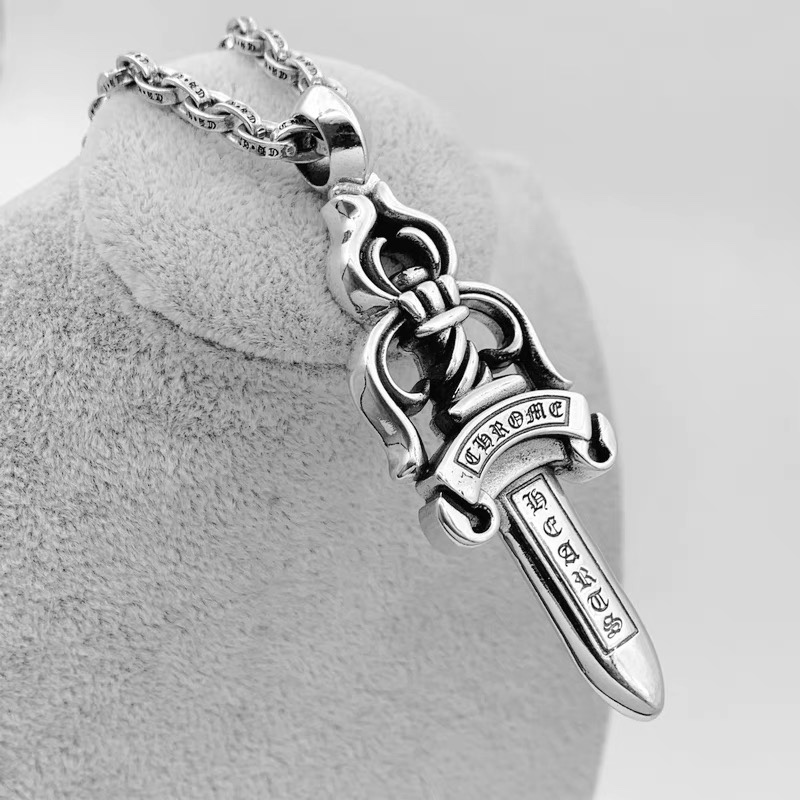 PUNK-CH’S PURE SILVER NECKLACE, MALE AND FEMALE - 图片 4