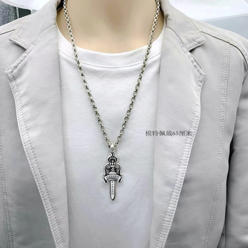 PUNK-CH’S PURE SILVER NECKLACE, MALE AND FEMALE - 图片 2