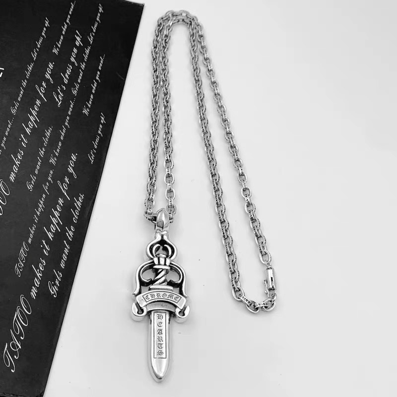 PUNK-CH’S PURE SILVER NECKLACE, MALE AND FEMALE - 图片 3