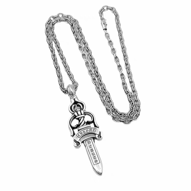 PUNK-CH’S PURE SILVER NECKLACE, MALE AND FEMALE - 图片 5
