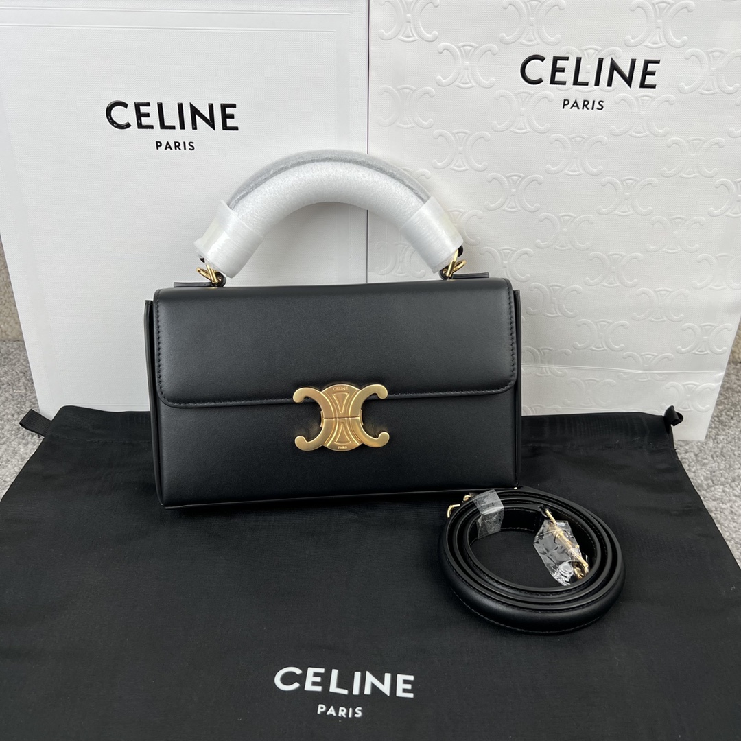 NO:175233,Genuine grade Original leather version BOX TRIOMPHE cowhide bag, size 22x13.5x6 cm, cowhide, sheepskin lining, metal logo closure, one main compartment, inner flat pocket, removable shoulder strap, leather handheld, coded 199993, Celine, cowhide, sheepskin19860909正品级 原厂皮版本 BOX TRIOMPHE 牛皮革手袋,尺寸22x13.5x6 厘米, 牛皮革,羊皮革衬里,金属标志开合,一个主隔层,内侧扁平口袋,可拆卸肩带,皮革手提,编码 199993,赛琳,celine,cowhide,sheepskin,Bag