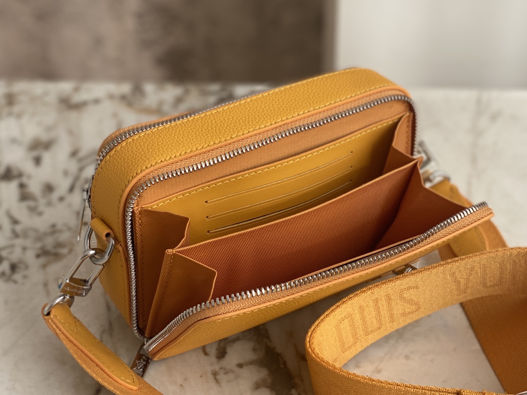 M59161 Yellow All-Leather Box Bag Series - Bag 8