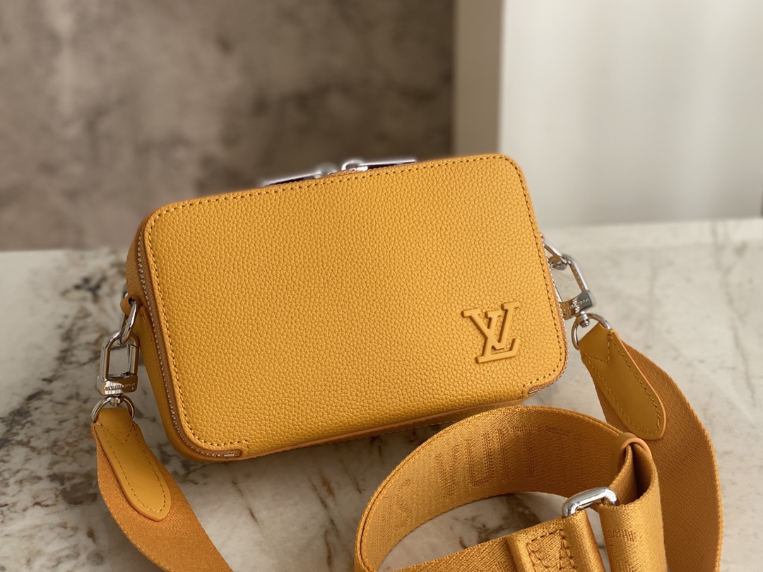 M59161 Yellow All-Leather Box Bag Series - Bag 2