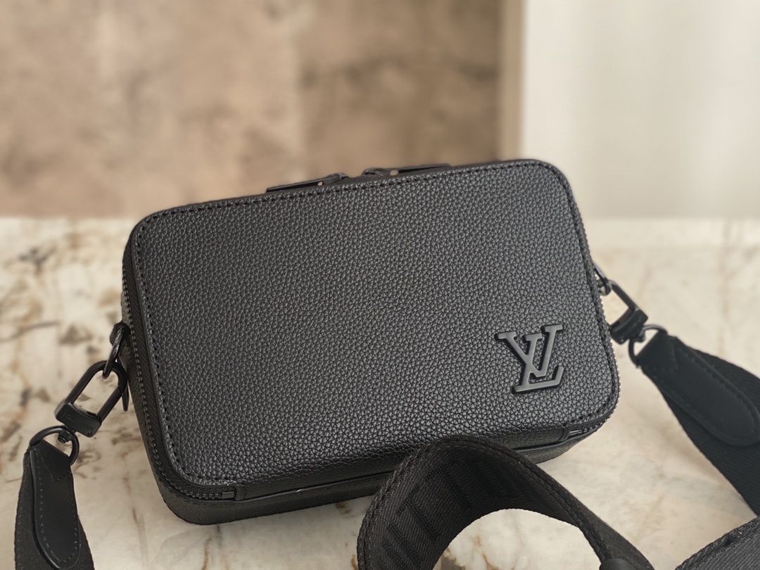 Top-Tier Original Quality] M59161 Black All-Leather Box Bag Series - Bag 2